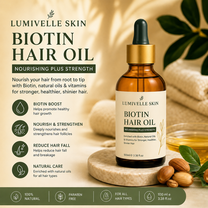 Biotin Hair Oil – Nourish + Strengthen (100ml)