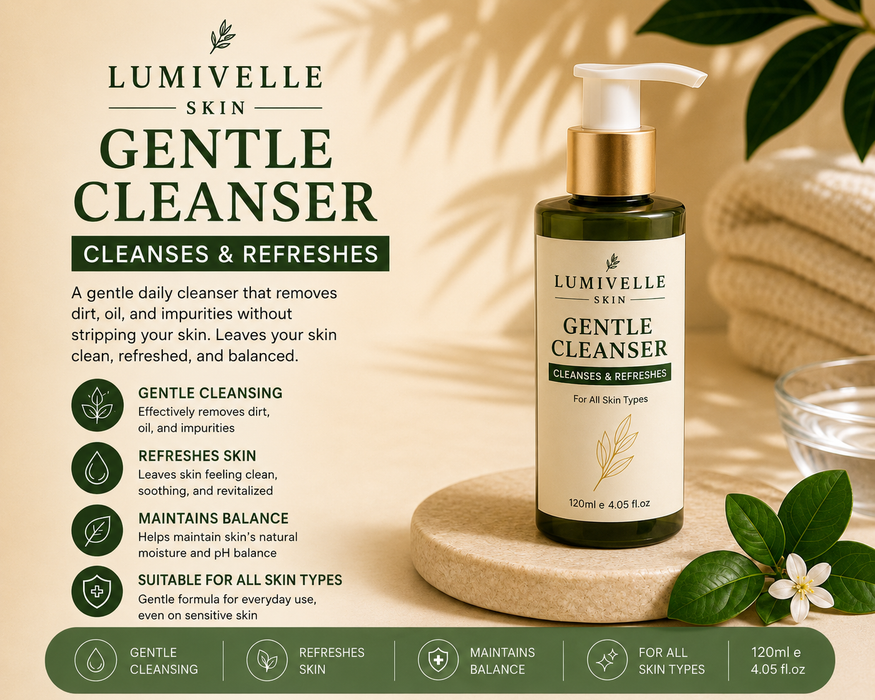 Gentle Cleanser – Cleanse + Refresh (120ml)